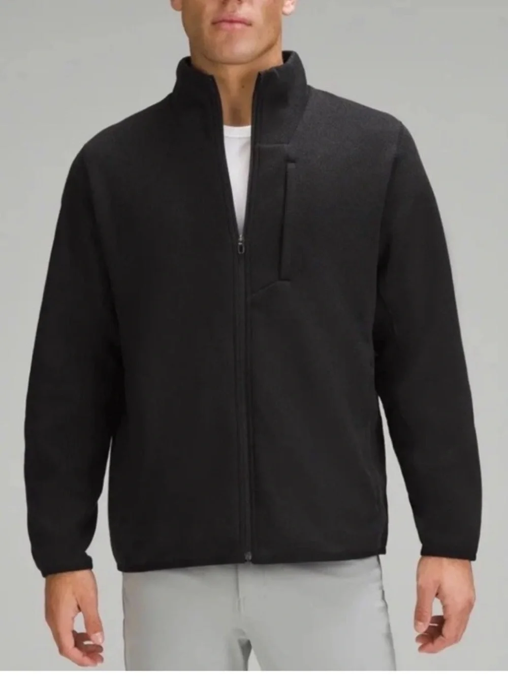 Lululemon Men’s Sojourn Fleece-Lined Knit Jacket Black Size Medium LM3EW9S